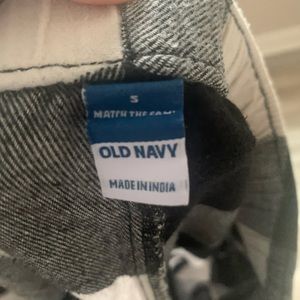 Old Navy Plaid Pajama Pants black and white